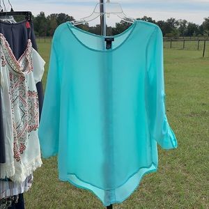 Sheer Teal Top
